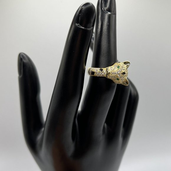 Gold Diamond Panther Ring - sizes 6-10 available! - Picture 4 of 4